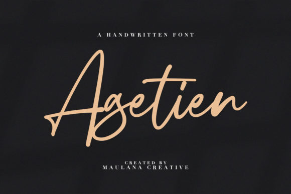 Agetien: A Handwritten Font for Modern Web Design