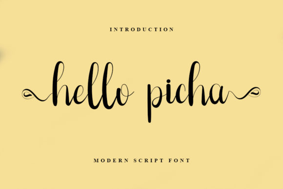 Hello Picha: A Dainty Script Font for Branding